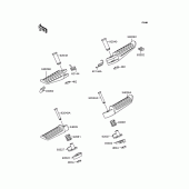 Схема узла: Подножки для Kawasaki ZX400 ZZR400