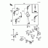 Схема вузла: Ignition switch/locks/reflectors для Kawasaki EX250 Ninja 250