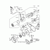 Схема узла: Стартер электрический & Привод стартера для Kawasaki BJ250 250TR