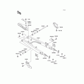 Схема вузла: Задній важіль (Маятник) для Kawasaki KMX125