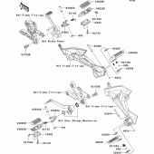 Схема вузла: Підніжки для Kawasaki ZR750 Z750