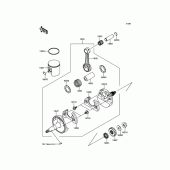Схема вузла: Колінвал/поршень для Kawasaki KX100
