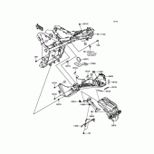Схема вузла: Заднє крило для Kawasaki EX250 Ninja 250