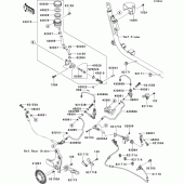 Схема узла: Задний тормозной цилиндр (1/2)(baf-bcf) для Kawasaki VN1700 VN1700 Voyager ABS