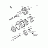 Схема вузла: Зчеплення для Kawasaki BJ250 250TR