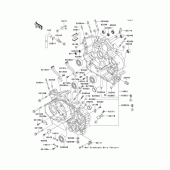 Схема вузла: Crankcase(1/2)(vn1500-e2-e4) для Kawasaki VN1500 Vulcan 1500 Classic