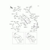 Схема вузла: Облицювальні елементи для Kawasaki EX250 GPX250R