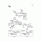 Схема вузла: Задні бічні обтічники & Захист ланцюга (ZX400-N7) для Kawasaki ZX400 ZZR400