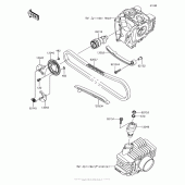 Схема узла: Распредвал & Цепь ГРМ & Натяжитель для Kawasaki BR125 Z125 Pro