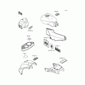 Схема вузла: Інформаційні наклейки для Kawasaki ZG1000 Concours