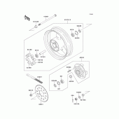 Схема вузла: Заднє колесо & Привідний ланцюг для Kawasaki ZX900 Ninja ZX-9R