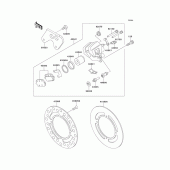 Схема вузла: Заднє гальмо для Kawasaki KX100