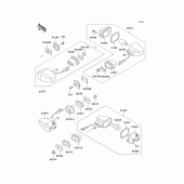 Схема узла: Поворотники для Kawasaki KLE500