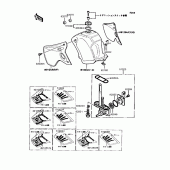 Схема вузла: Паливний бак для Kawasaki KMX50 KSR-I