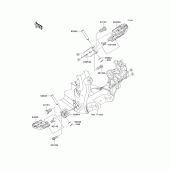 Схема узла: Подножки для Kawasaki KX250/ KX252 KX250F