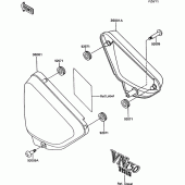 Схема вузла: Side covers для Kawasaki VN750 VN750 Twin