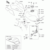 Схема узла: Топливный бак(zx900-e1p) для Kawasaki ZX900 Ninja ZX-9R