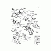 Схема узла: Облицовочные элементы для Kawasaki ZX636 Ninja ZX-6R