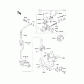 Схема вузла: Передній гальмівний циліндр Kawasaki KX85 KX85