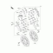 Схема узла: Передний тормоз для Kawasaki ZX636 Ninja ZX-6R