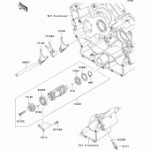 Схема вузла: Gear change drum/shift fork(s) для Kawasaki VN900 VN900 Classic