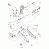 Схема узла: Задний маятник для Kawasaki ZX1000 Ninja 1000 ABS