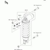 Схема вузла: Задній амортизатор для Kawasaki ZX636 Ninja ZX-6R