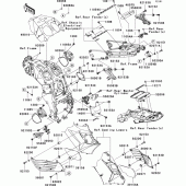 Схема узла: Frame fittings(1/2) для Kawasaki ZX1400 ZZR1400