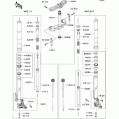 Схема узла: Вилка передней оси для Kawasaki ZR1000 Z1000