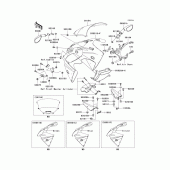Схема вузла: Cowling(zx900-f2h) для Kawasaki ZX900 Ninja ZX-9R