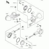 Схема узла: Поворотники для Kawasaki VN1500 VN1500 Classic