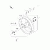 Схема вузла: Front wheel для Kawasaki ZR1000 Z1000