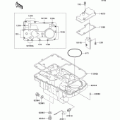 Схема узла: Масляный поддон для Kawasaki ZR1100 Zephyr 1100RS