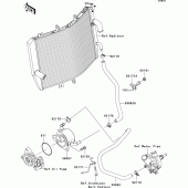 Схема вузла: Олійний охолоджувач для Kawasaki ZX1000 Ninja ZX-10R