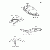 Схема вузла: Наклейка(Чорний)(HHF) для Kawasaki ER650 Z650 ABS