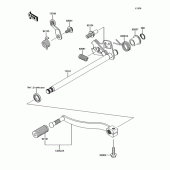 Схема вузла: Лапка КПП для Kawasaki BJ250