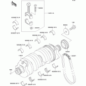 Схема вузла: Колінчастий вал для Kawasaki ZG1000 1000GTR