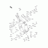 Схема узла: Крепление двигателя для Kawasaki KX500
