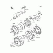 Схема вузла: Зчеплення для Kawasaki KLX250 D-Tracker