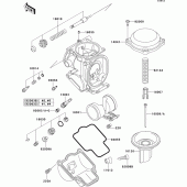 Схема узла: Комплектующие карбюратора для Kawasaki ZX600 ZZ-R600