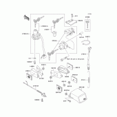 Схема вузла: Ignition switch/locks/reflectors для Kawasaki ZX750 Ninja ZX-7