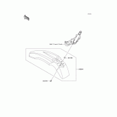 Схема узла: Переднее крыло для Kawasaki KLX125 KLX125