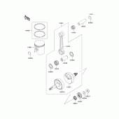 Схема узла: Коленвал/поршень(и) для Kawasaki KX65