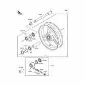 Схема вузла: Front wheel для Kawasaki ZX900 GPZ900R