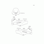 Схема вузла: Decals(orange)(ebony)(a7f) для Kawasaki KLE650 Versys 650