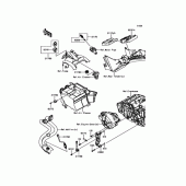 Схема вузла: Система впуску для Kawasaki ER250 Z250 ABS
