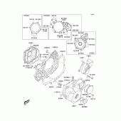 Схема узла: Крышка двигателя для Kawasaki KLX400 KLX400R