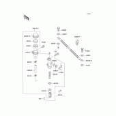 Схема вузла: Задній гальмівний циліндр для Kawasaki KLE500