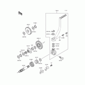 Схема узла: Kickstarter mechanism для Kawasaki KL250 KLR250