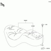 Схема вузла: Сидіння для Kawasaki VN800 Vulcan 800